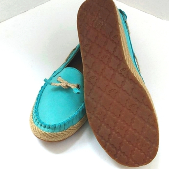 UGG AUSTRALIA LEATHER MOCCASIN LOAFERS SIZE 7 - Picture 11 of 13